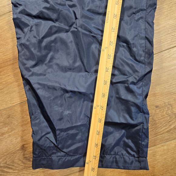 Vintage Nike Men’s Large Navy Blue Nylon Swishy Sweatpants Cotton Lined Track - Picture 9 of 15